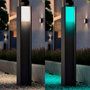 Voir la diapositive 2 : PHILIPS HUE Borne lumineuse - PHILIPS HUE - Turaco - Gris anthracite - IP44 - Lumiere blanche et colorée - 1100 lumens
