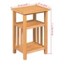 Voir la diapositive 6 : VIDAXL Table d'appoint avec etagere a revues Chene massif 27x35x55 cm