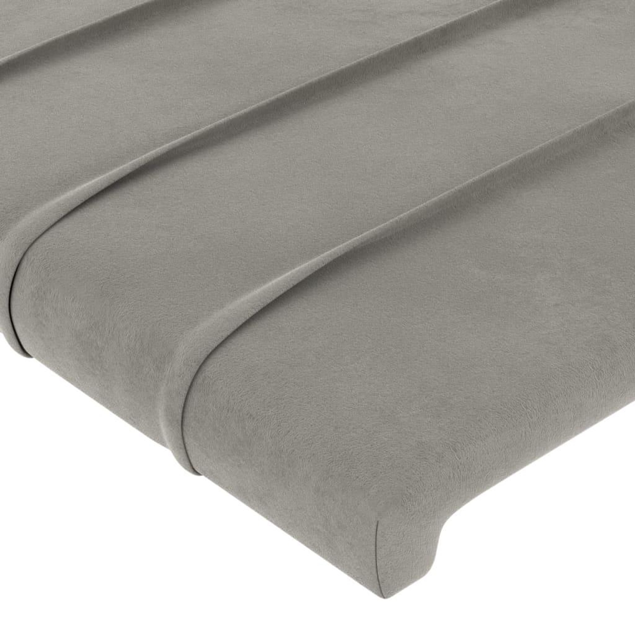Voir la diapositive 5 : VIDAXL Tete de lit avec oreilles Gris clair 83x16x78/88 cm Velours