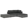 Voir la diapositive 2 : VIDAXL Salon de jardin 4 pcs avec coussins resine tressee gris
