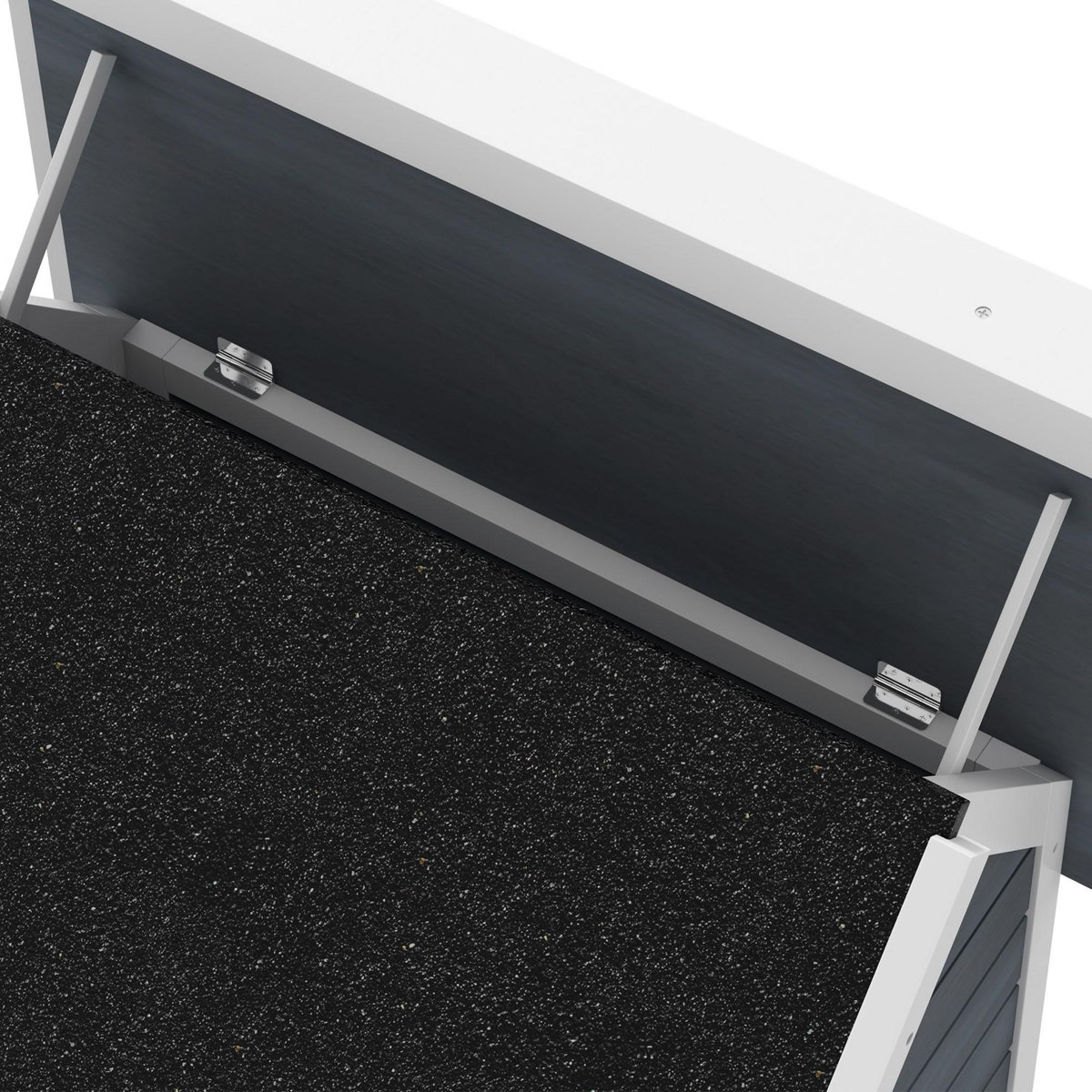 PAWHUT Niche maison pour chat - porte à lamelles, fenêtre plexiglas, toit bitumé ouvrant, 3 portes - bois gris