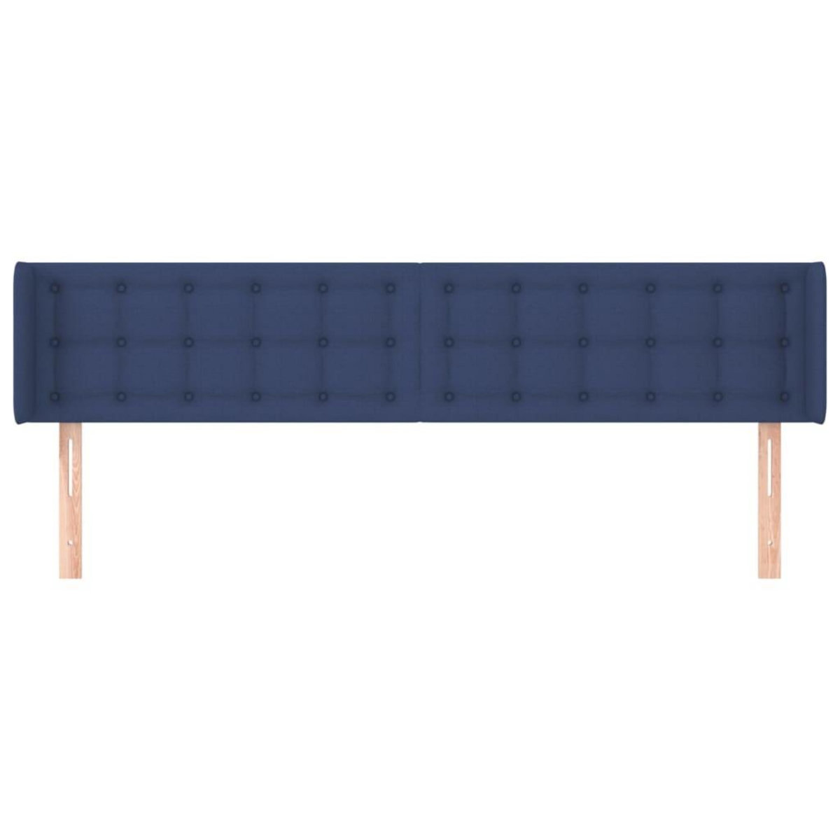 VIDAXL Tete de lit avec oreilles Bleu 203x16x78/88 cm Tissu