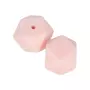 Artemio 2 perles silicone hexagonales - 17 mm - rose poudré