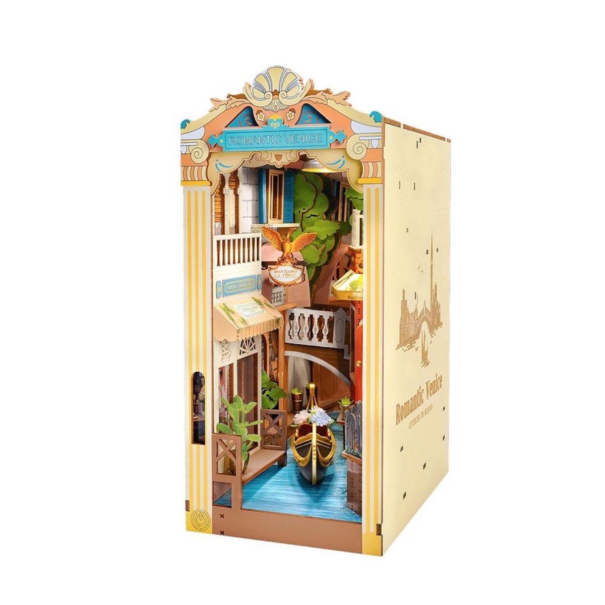 ROBOTIME Serre livre en bois Romantic Venice Book Nook