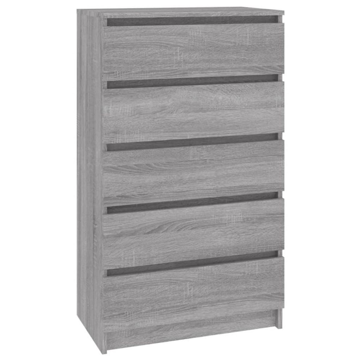 VIDAXL Commode Sonoma gris 60x36x103 cm Bois d'ingenierie