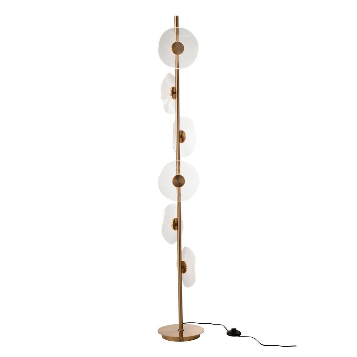 Paris Prix Lampadaire Fleur à LED en Métal  Lela  150cm Or