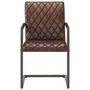 Voir la diapositive 3 : VIDAXL Chaises a manger cantilever lot de 2 marron cuir veritable