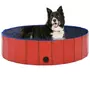 VIDAXL Piscine pliable pour chiens Rouge 120x30 cm PVC