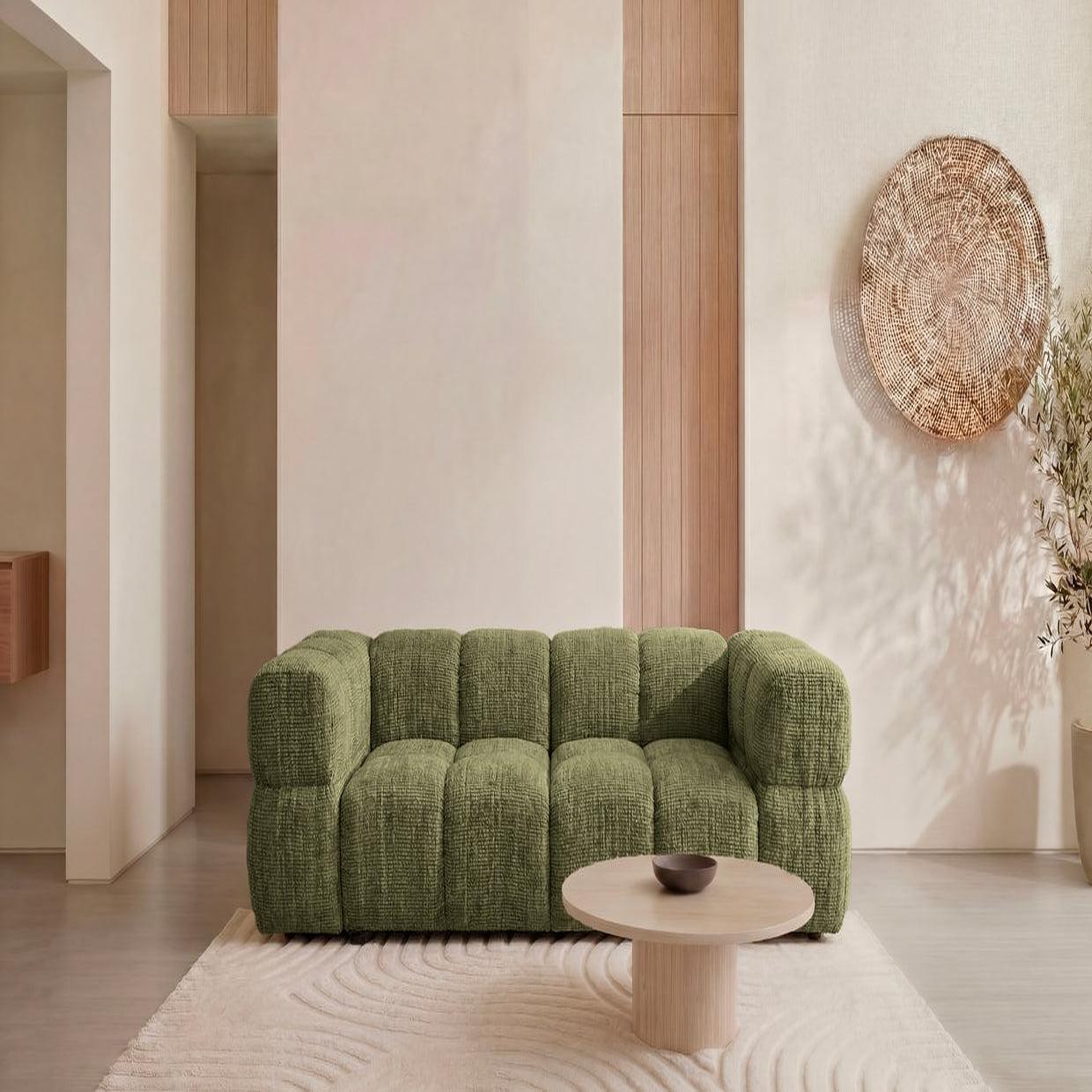 Voir la diapositive 3 : CASANOVA PARIS Gustave - canapé droit tissu chenille 2 places