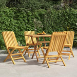 VIDAXL Chaises de jardin pliantes lot de 4 47x47x89cm bois massif teck
