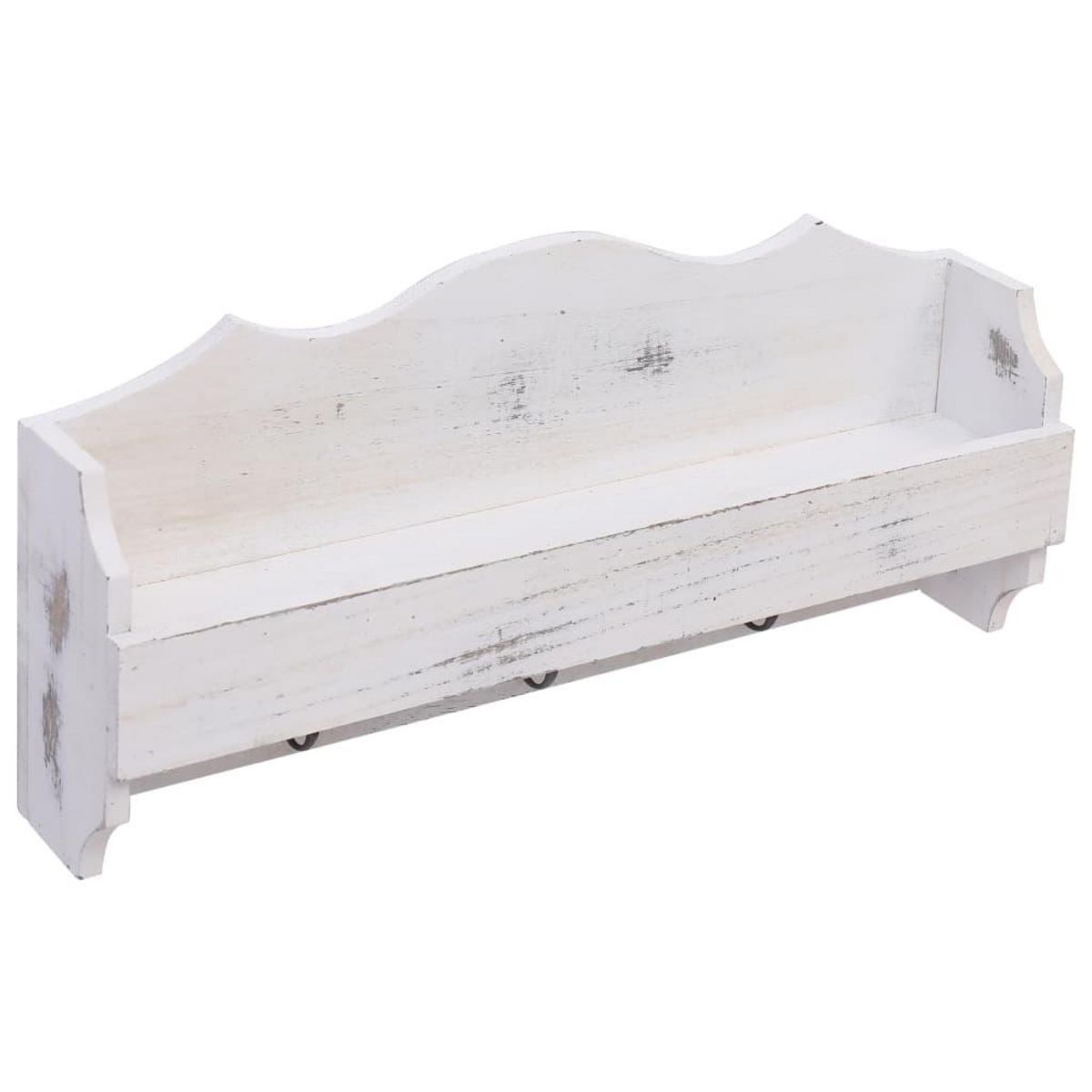 VIDAXL Porte-manteau mural Blanc 50x10x23 cm Bois