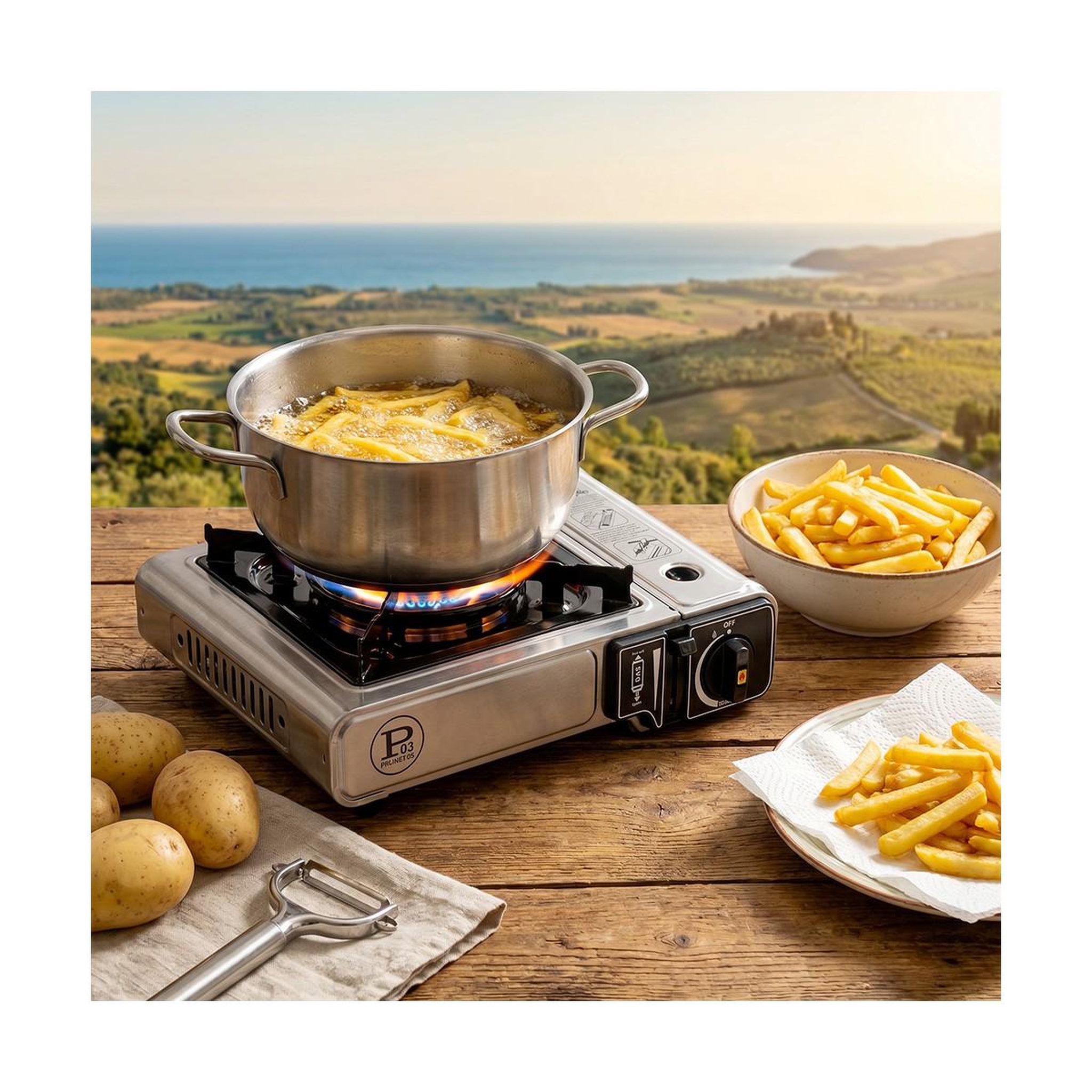 Voir la diapositive 3 : INTEC Réchaud à gaz portable 1feu 2200w + 4 cartouches gaz butane idéal réchaud camping, van cuisine extérieure intec
