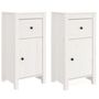 Voir la diapositive 2 : VIDAXL Buffets 2 pcs blanc 40x35x80 cm bois massif de pin