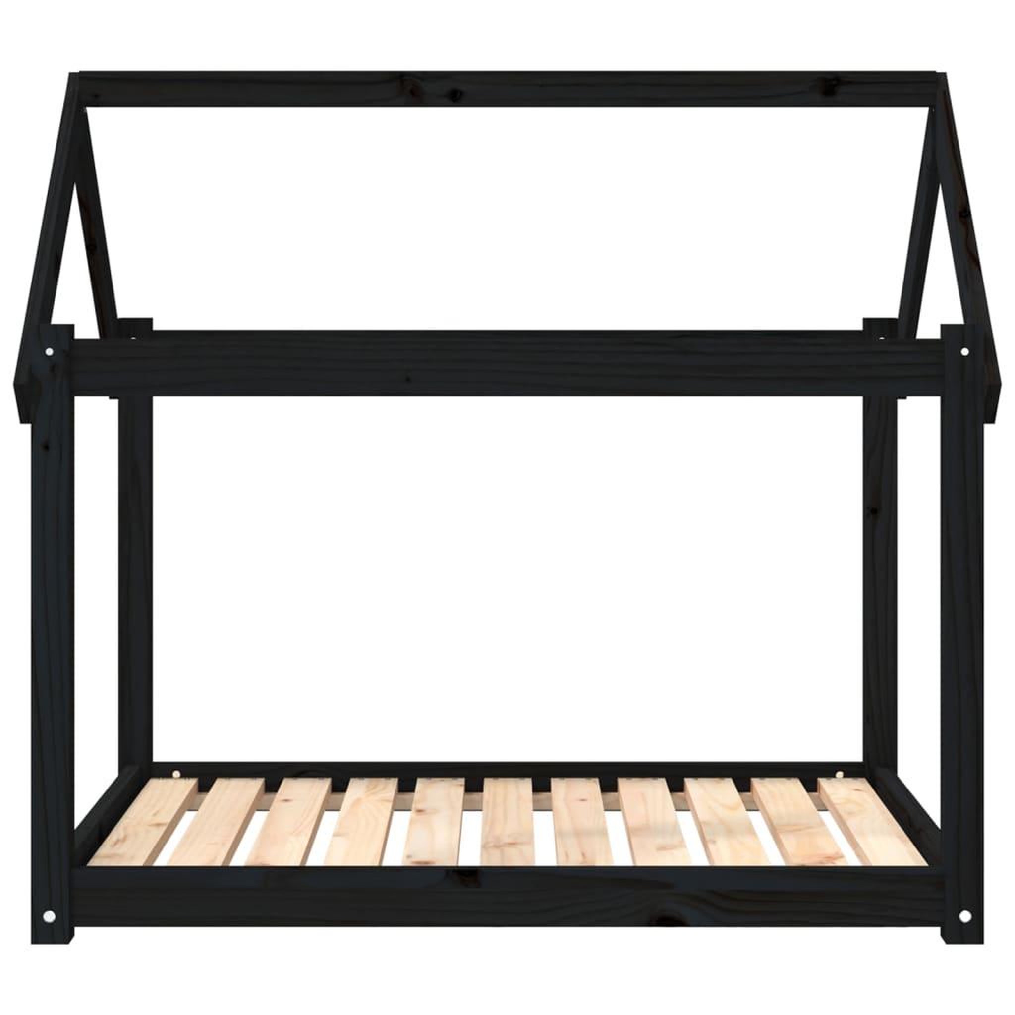 Voir la diapositive 5 : VIDAXL Lit pour chien Noir 101x70x90 cm Bois de pin solide