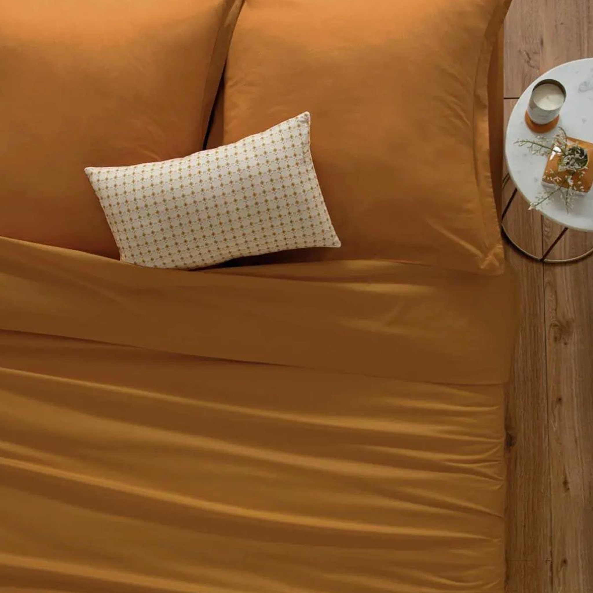 Voir la diapositive 2 : ATMOSPHERA Drap plat  intérieur  180x290cm jaune cumin
