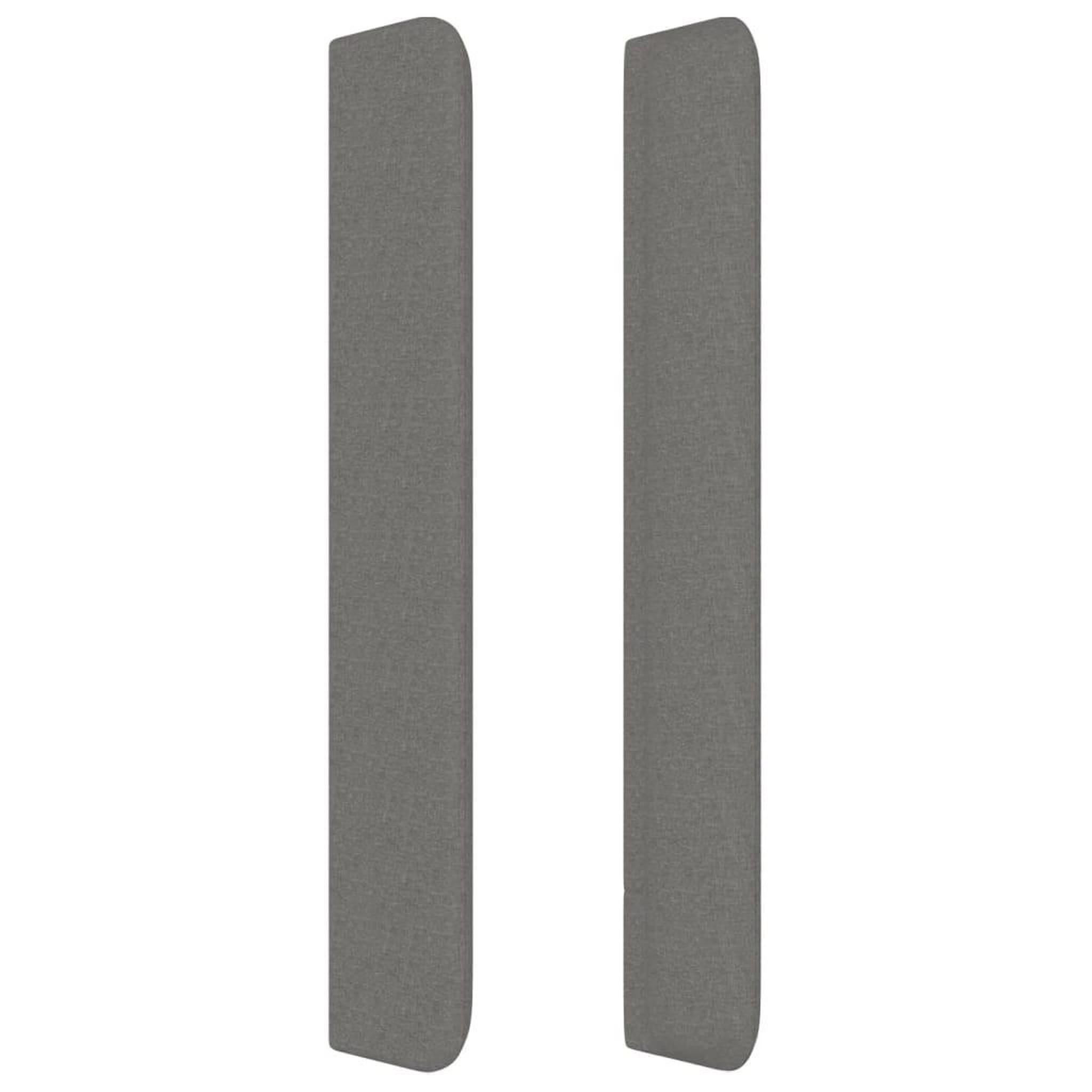 Voir la diapositive 4 : VIDAXL Tete de lit avec oreilles Gris fonce 163x16x118/128 cm Tissu