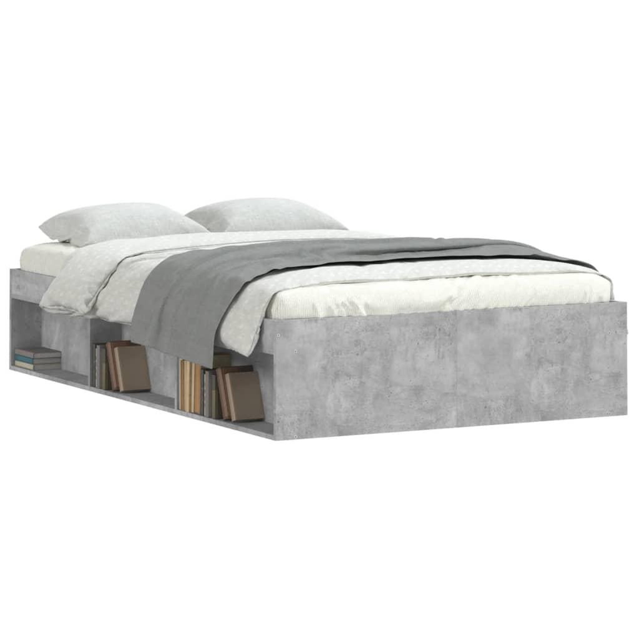 Voir la diapositive 3 : VIDAXL Cadre de lit sans matelas gris beton 120x200 cm