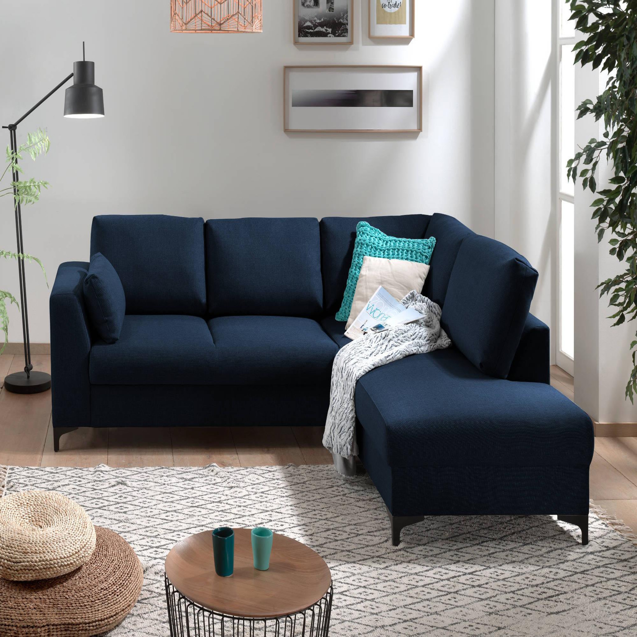Voir la diapositive 2 : LISA DESIGN Tala - canapé d'angle droit - convertible - 5 places - en tissu