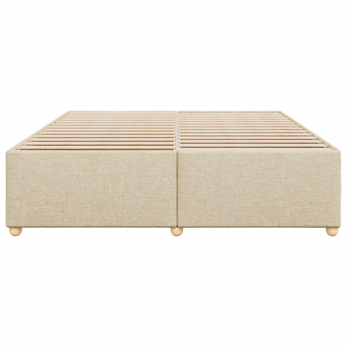 VIDAXL Cadre de lit sans matelas creme 200x200 cm tissu