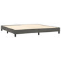 Voir la diapositive 4 : VIDAXL Sommier a lattes de lit et matelas Gris fonce 200x200cm Velours