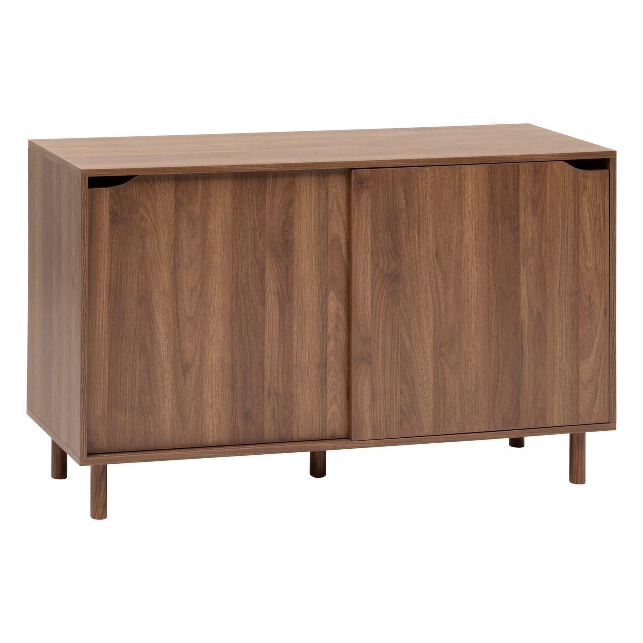 FIVE Buffet 2 portes coulissantes effet noyer slidy - marron