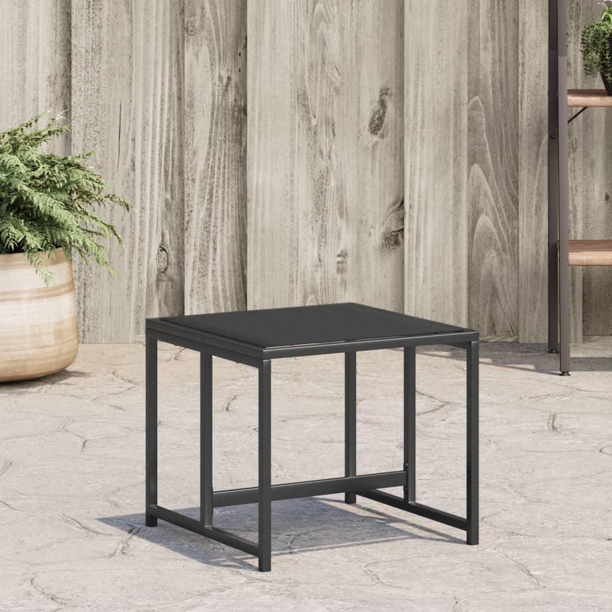 VIDAXL Tabourets de jardin 4 pcs noir acier et textilene
