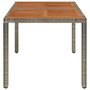 Voir la diapositive 4 : VIDAXL Table de jardin dessus en bois Gris 90x90x75 cm Resine tressee