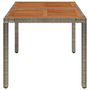 Voir la diapositive 4 : VIDAXL Table de jardin dessus en bois Gris 90x90x75 cm Resine tressee