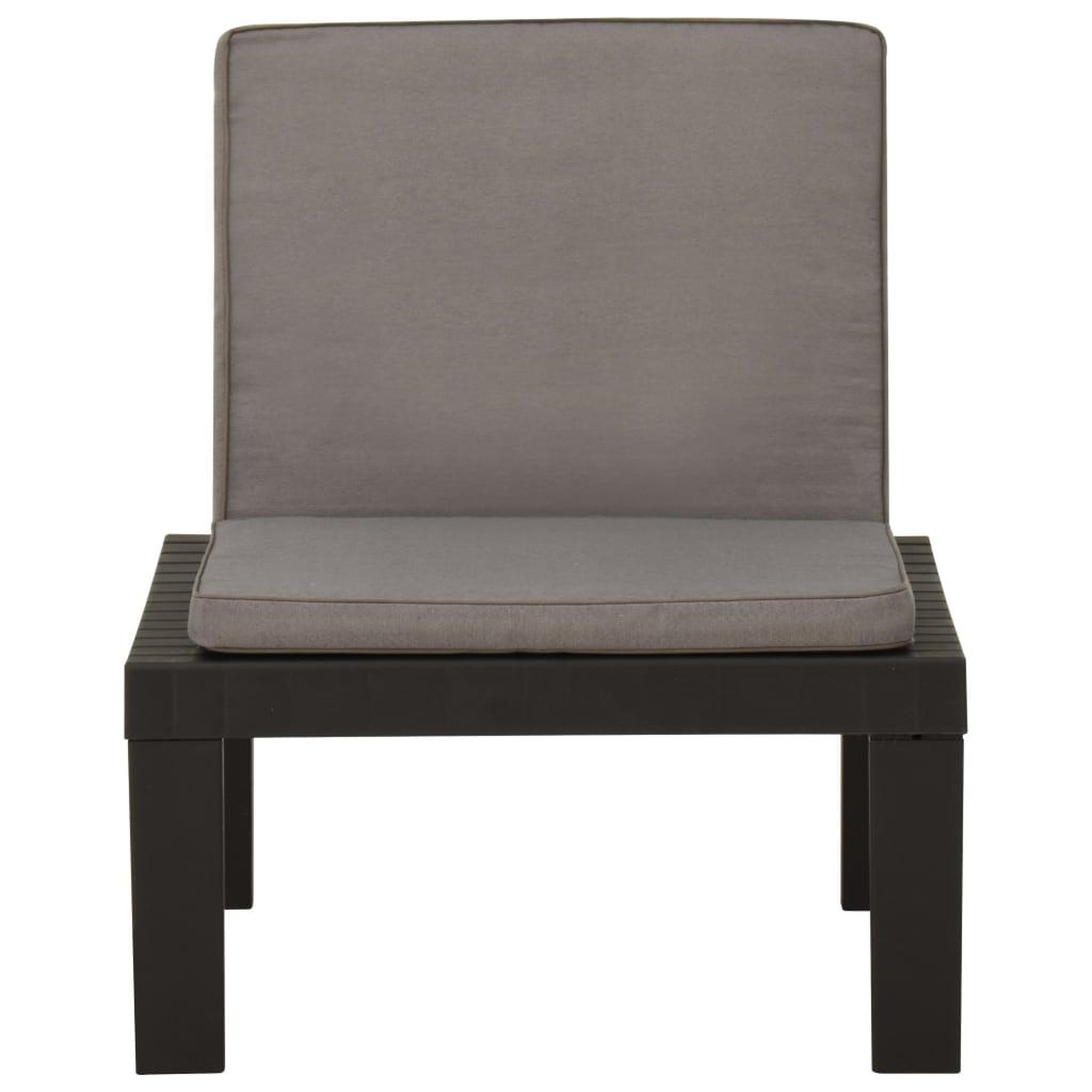Voir la diapositive 4 : VIDAXL Chaises de salon de jardin et coussins lot de 2 Plastique Gris
