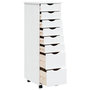 Voir la diapositive 3 : VIDAXL Armoire roulante avec tiroirs MOSS blanc bois de pin solide