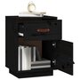 Voir la diapositive 4 : VIDAXL Tables de chevet 2 pcs Noir 40x34x55 cm Bois de pin massif