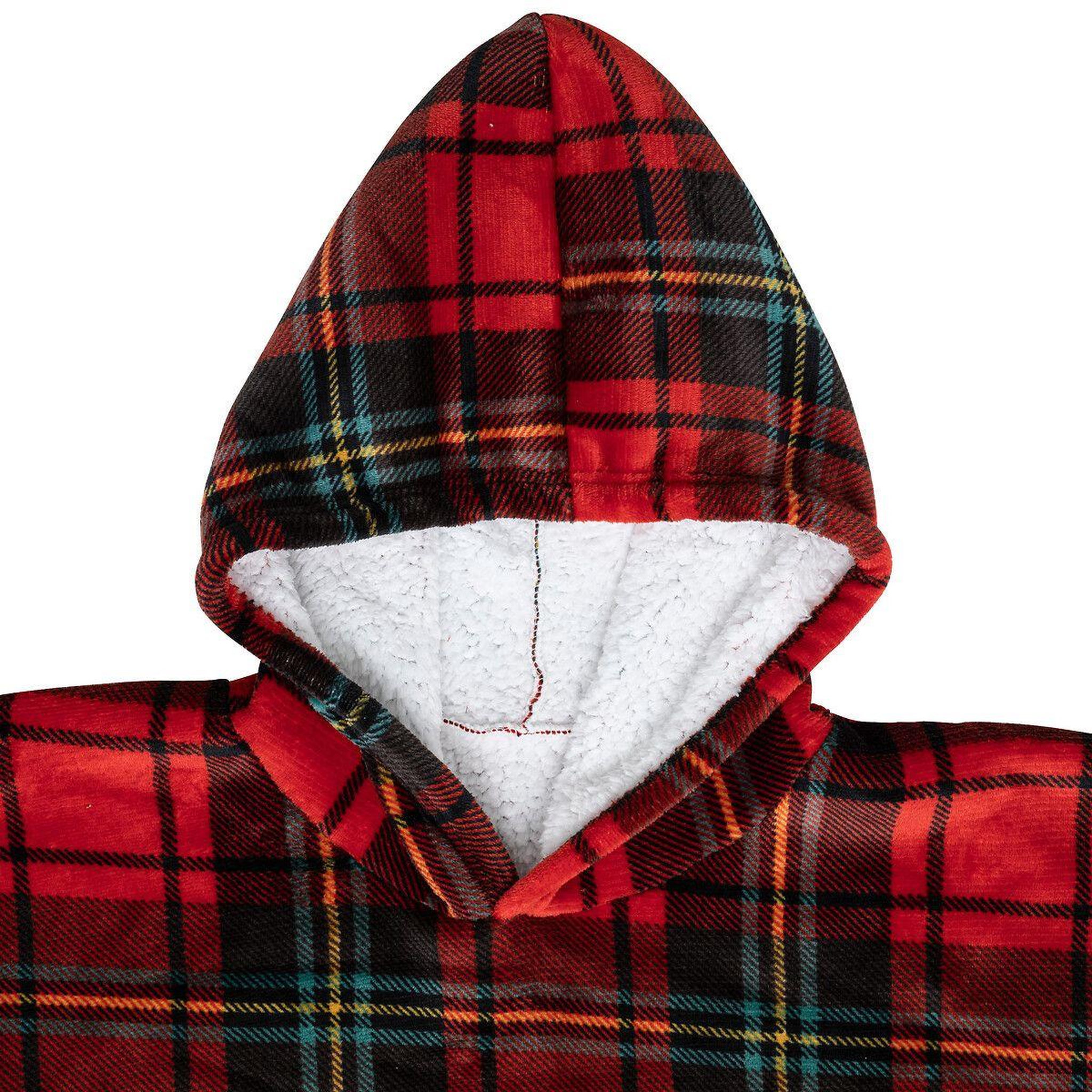 Voir la diapositive 2 : ATMOSPHERA Plaid sweat manche  flan  85x118cm tartan