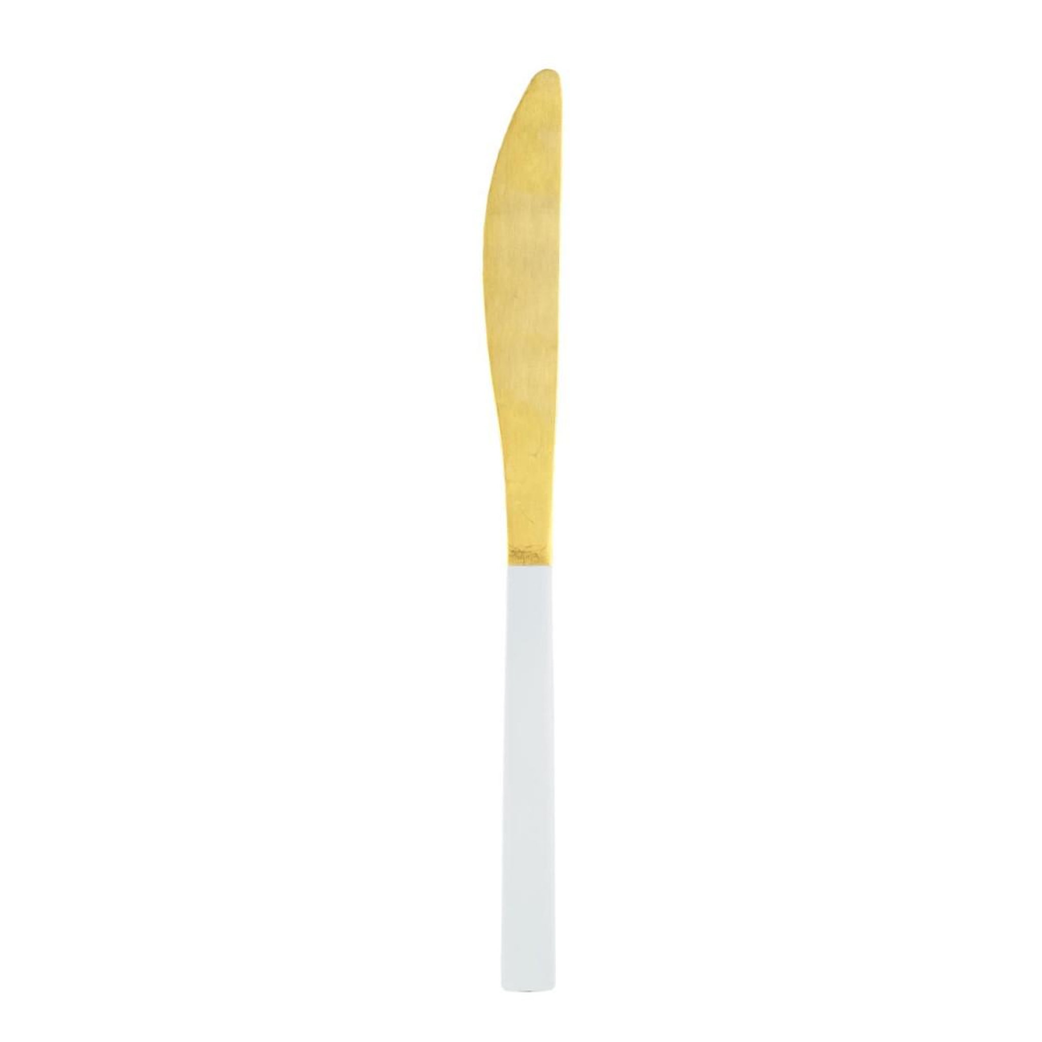 Voir la diapositive 4 : The Home Deco Factory Ménagère 16 pièces  repas  25cm blanc & or