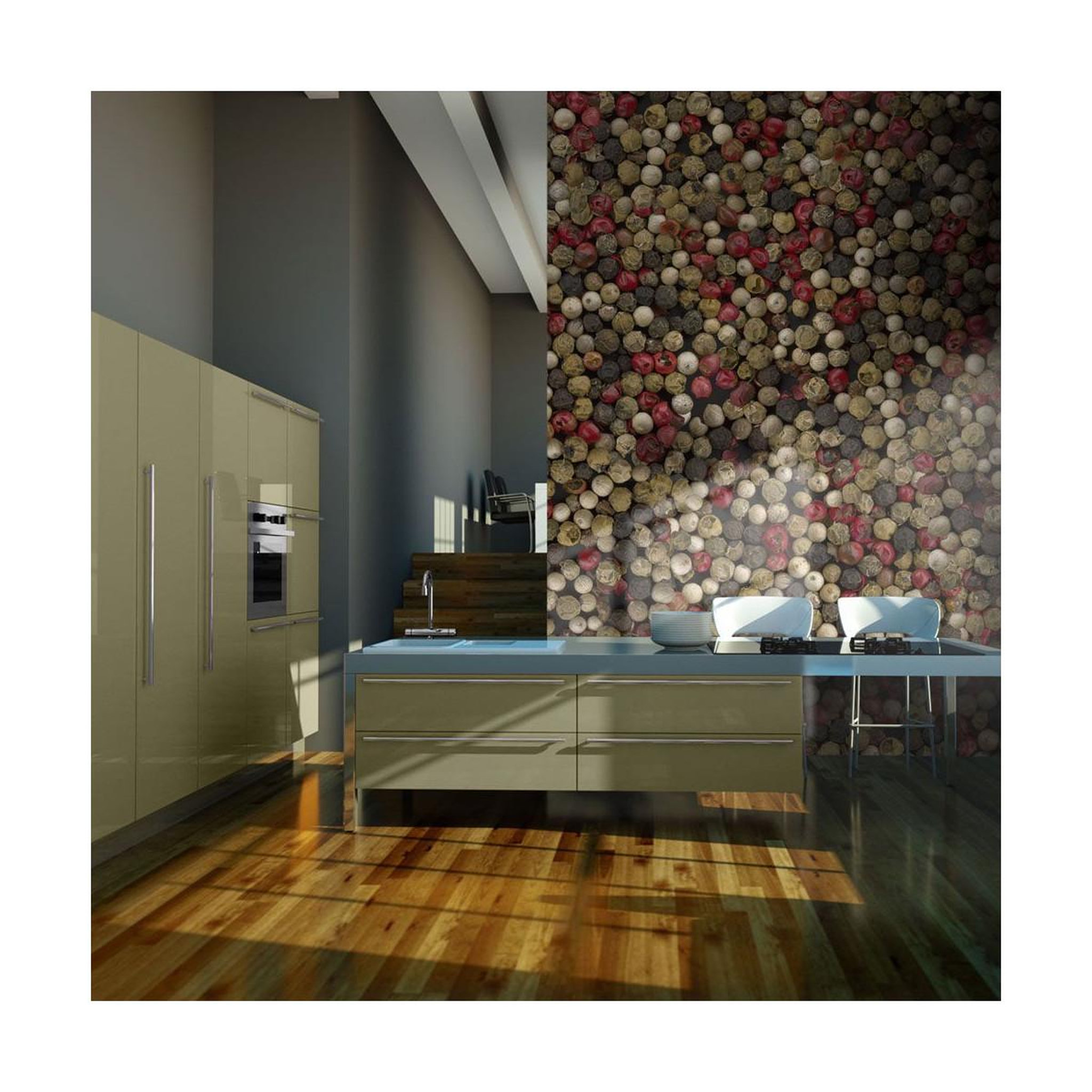 Voir la diapositive 1 : Paris Prix Papier peint  poivre en grains mosaïque