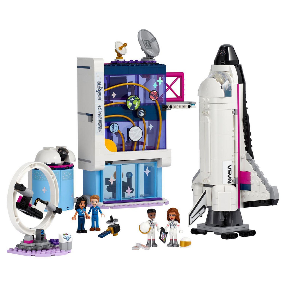 LEGO Friends 41713 L&rsquo;Académie de l&rsquo;Espace d&rsquo;Olivia Jouet Éducatif sur l'Espace, Navette