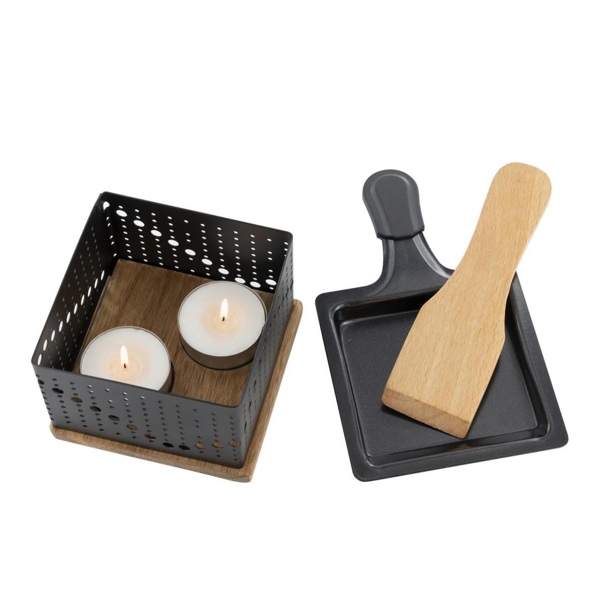 Voir la diapositive 3 : COOK CONCEPT Appareil à raclette individuelle  bougie  16cm noir