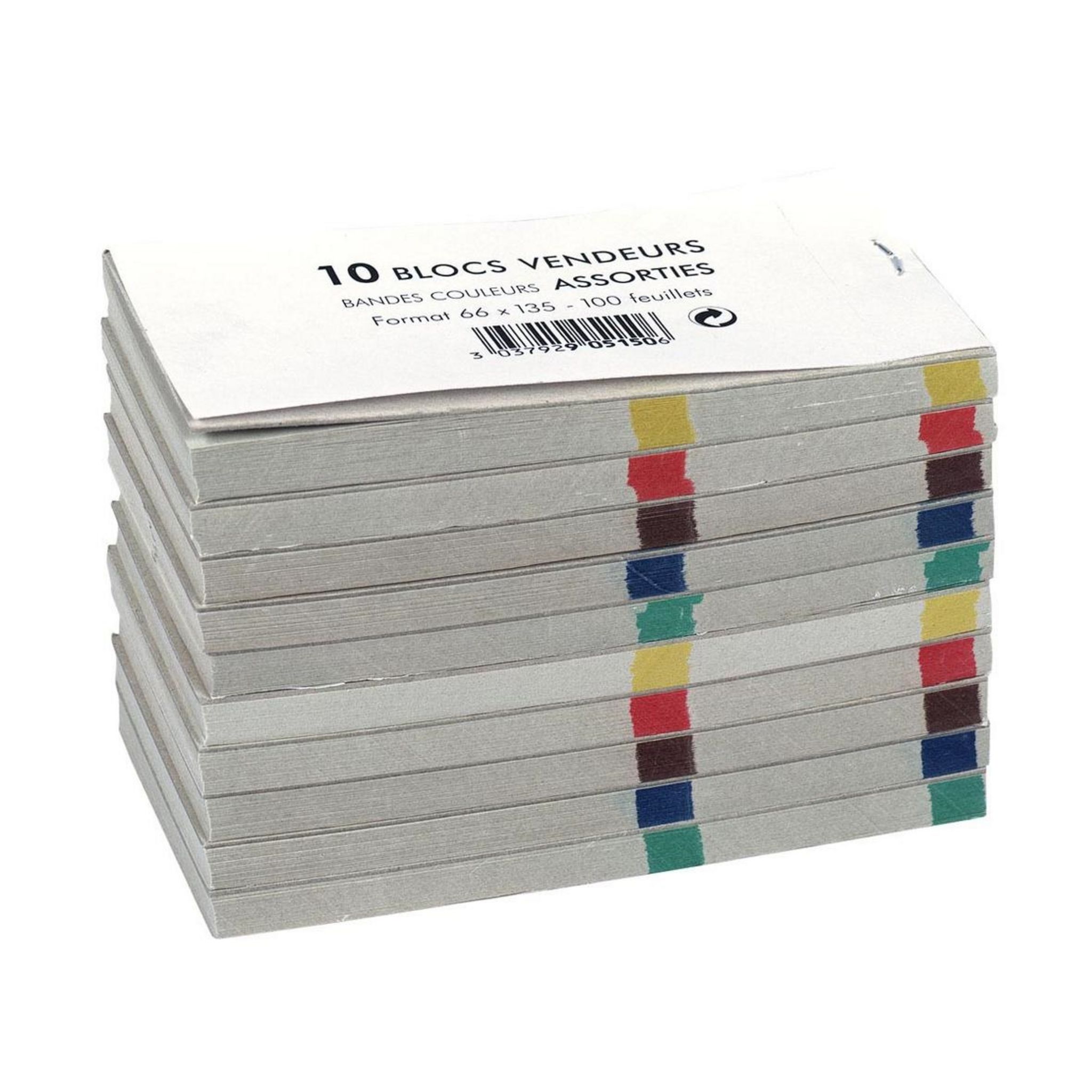 Exacompta Blocs Vendeurs Lot De 10 - 100 Feuillets Numérotés Rouge - Idéal Kermesse, Loterie, Tombola