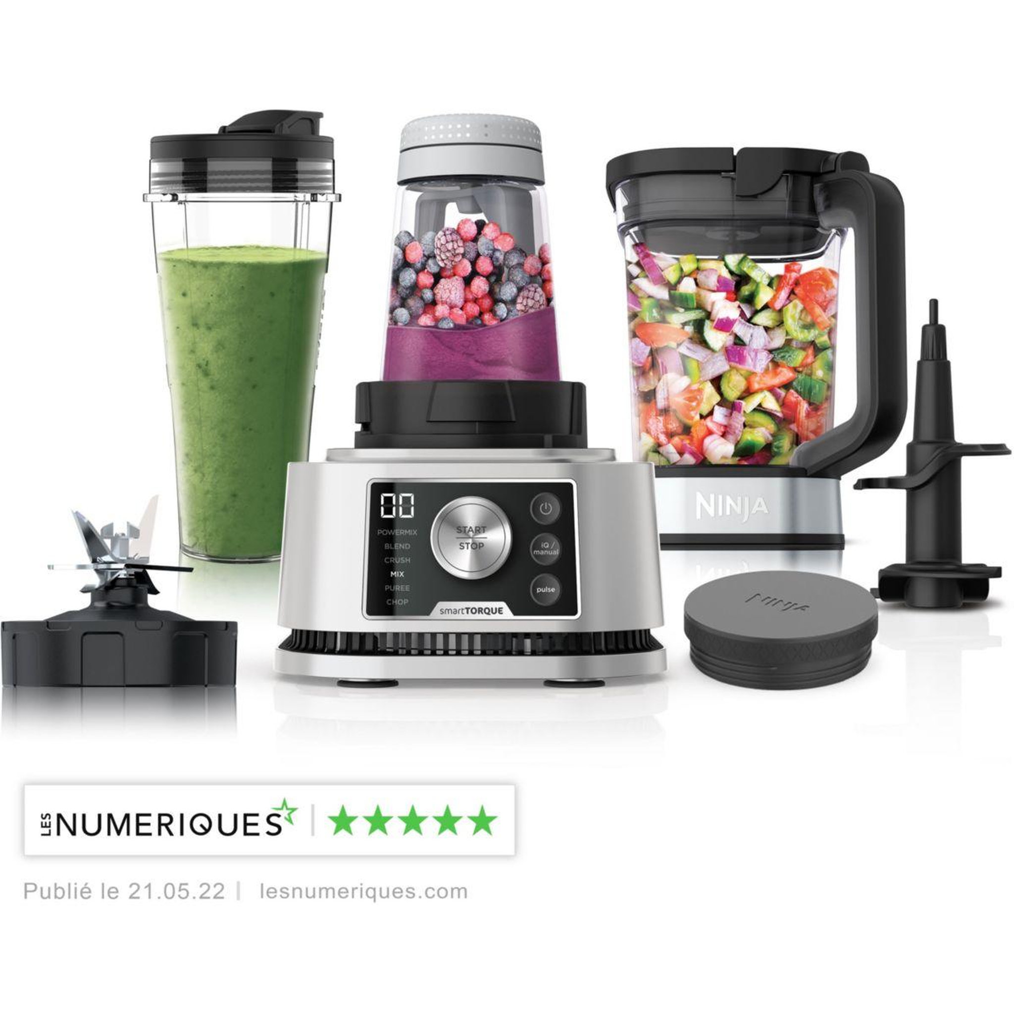 Voir la diapositive 3 : NINJA Blender Foodi Power Nutri 3-en-1 CB350EU