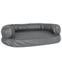 Voir la diapositive 2 : VIDAXL Lit pour chien ergonomique Mousse Gris 75x53 cm Similicuir