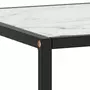VIDAXL Table basse Noir avec verre marbre blanc 90x90x50 cm