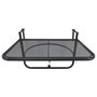 Voir la diapositive 1 : OUTSUNNY Table suspendue pour balcon dim. 60L x 56,5l cm hauteur réglable 3 niveaux métal époxy noir