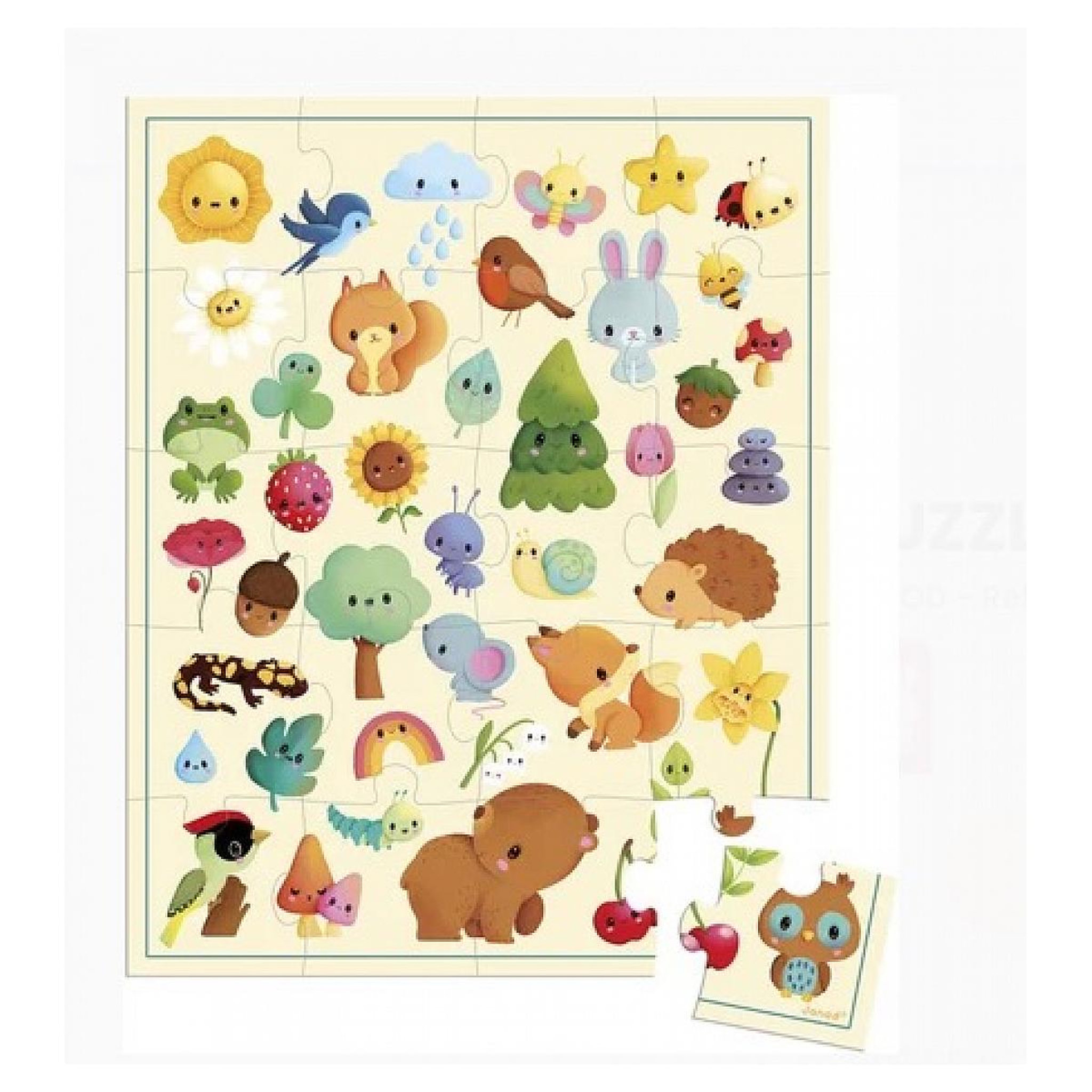 Voir la diapositive 2 : Juratoys-Janod Puzzle Imagier de la nature - 20pcs