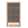 Voir la diapositive 3 : VS VENTA-STOCK Chiffonnier Nuit 4 tiroirs Luca dans les tiroirs Chêne/Gris, 46 cm Longueur