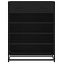 Voir la diapositive 4 : VIDAXL Meuble a chaussures noir 75x38x97,5 cm bois d'ingenierie metal