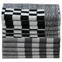 Voir la diapositive 3 : VIDAXL Ensemble de serviettes 50 pcs noir et blanc coton