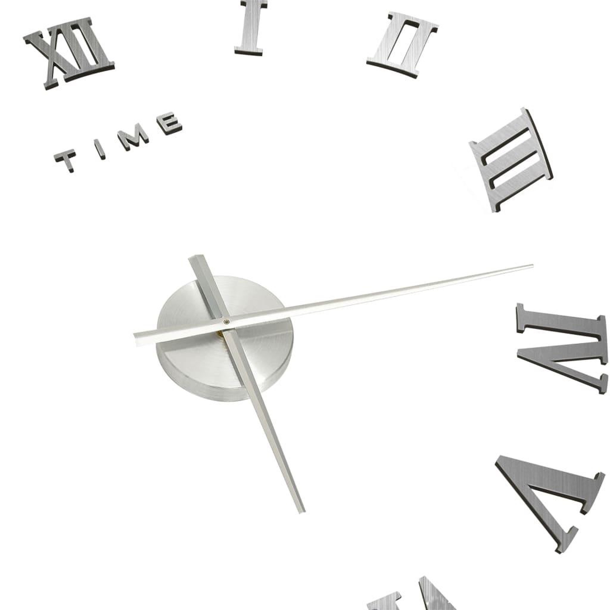Voir la diapositive 4 : VIDAXL Horloge murale 3D Design moderne Argente 100 cm XXL