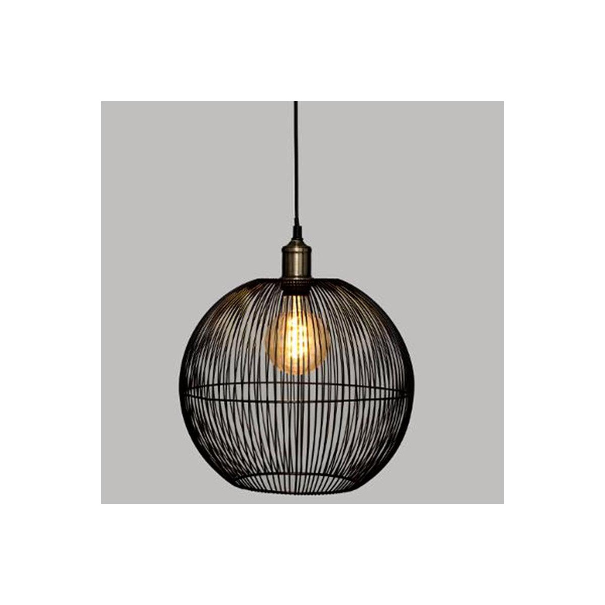 Voir la diapositive 2 : ATMOSPHERA Lampe Suspension Design  Noa  38cm Noir & Or