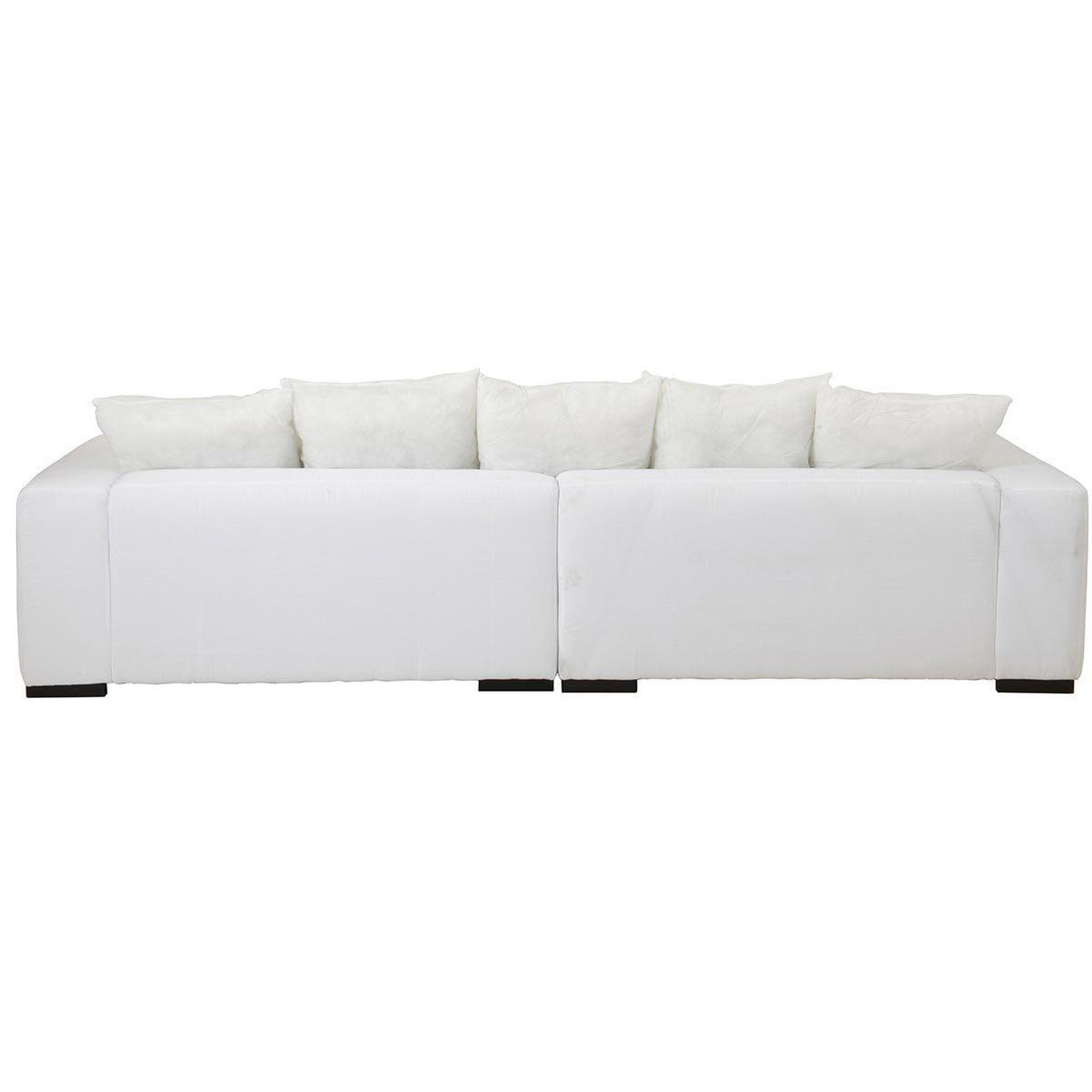 Voir la diapositive 4 : J-LINE Canapé design 9 coussins  monaco  330cm blanc