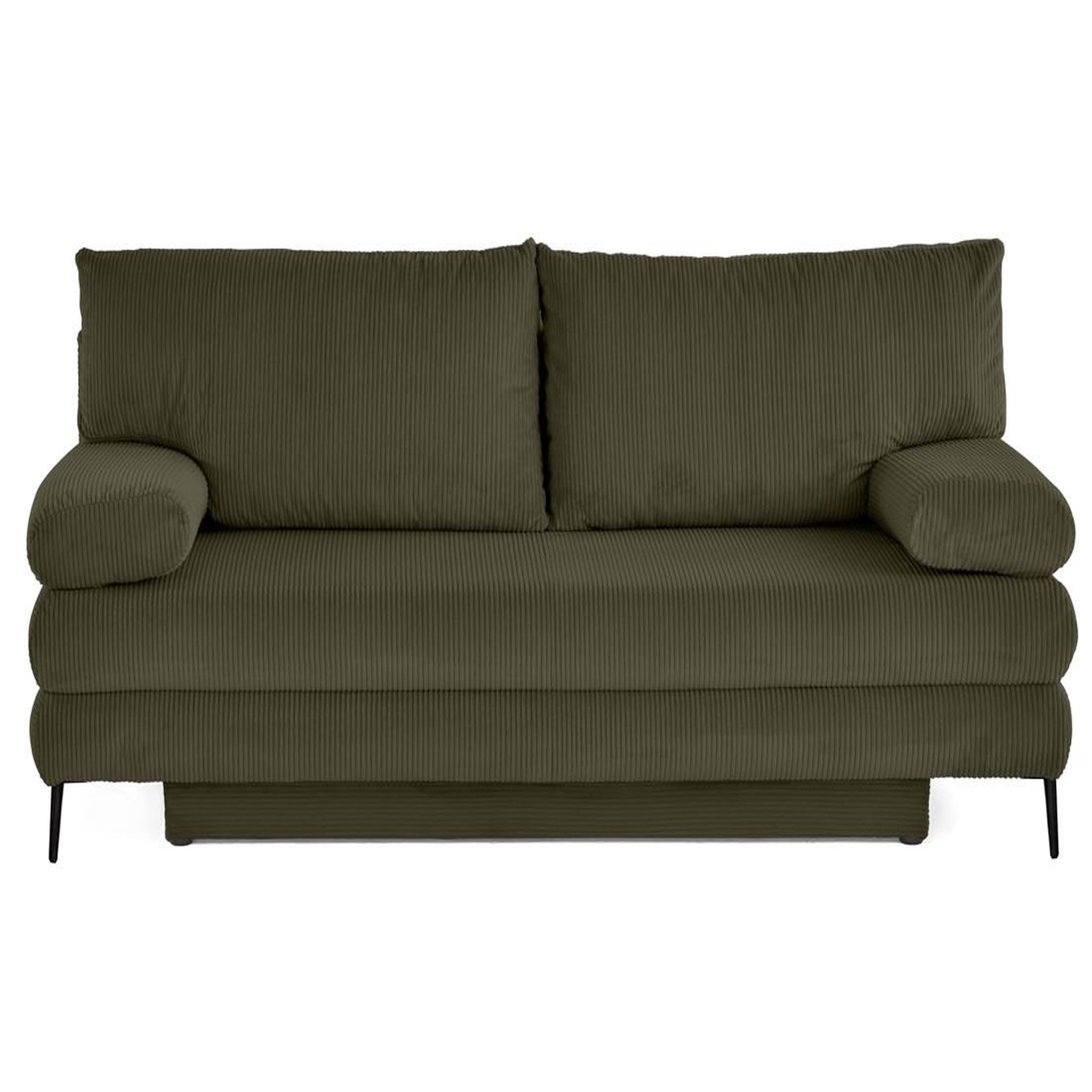 Voir la diapositive 1 : BEST MOBILIER Elton - canapé 3 places convertible avec coffre en velours côtelé