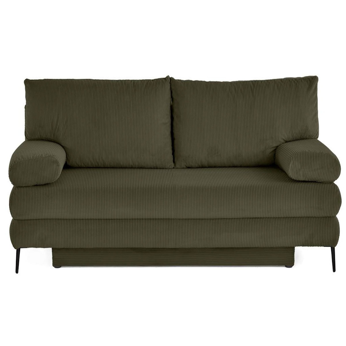 BEST MOBILIER Elton - canapé 3 places convertible avec coffre en velours côtelé